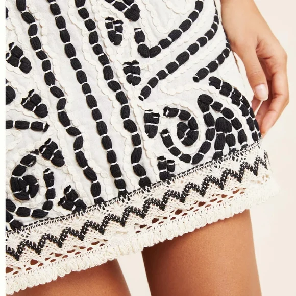 🔥LAST 1🔥NWT ANTHROPOLOGIE BOHO TEXTURED MINI SKIRT - Picture 3 of 8